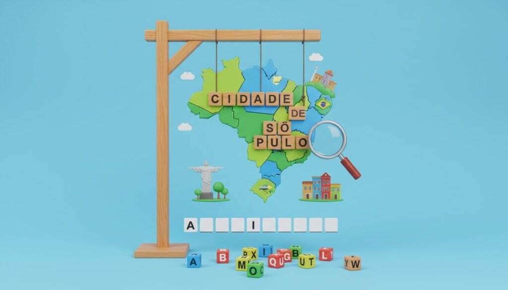 Jogo da Forca Com Nomes de Cidades Brasileiras
