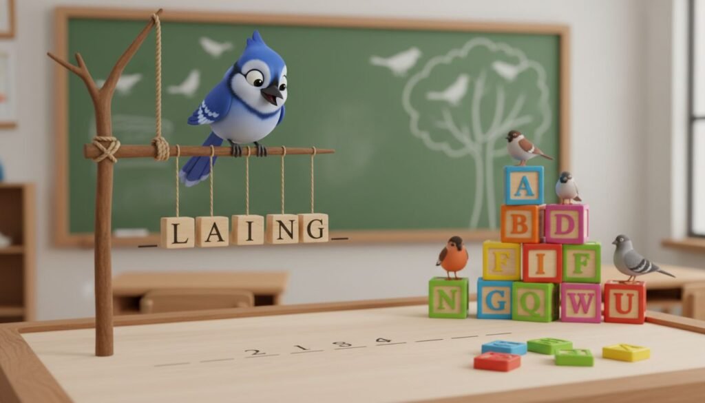 Jogo da Forca com Nome de Aves Fáceis