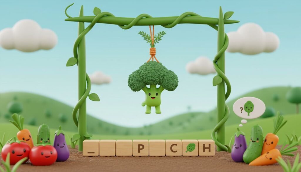 Jogo da Forca com Tema Verduras