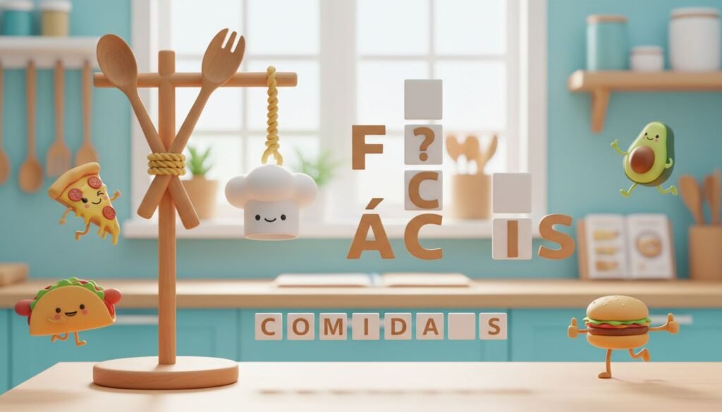 Jogo da Forca Com Tema Comidas Fáceis